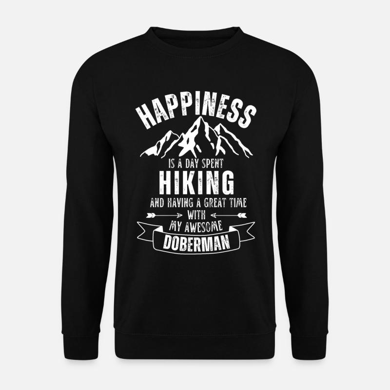 Wandern mit Dobermann - Unisex Pullover - Schwarz