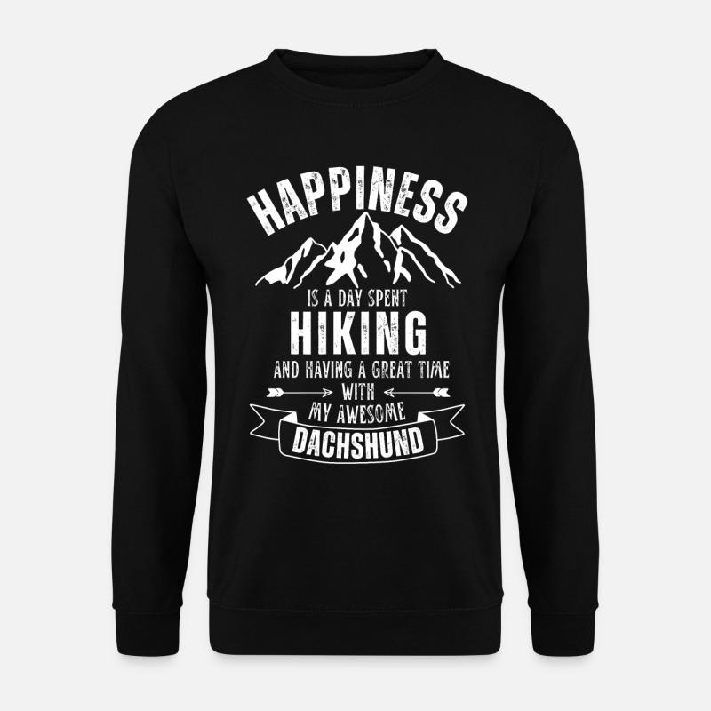 Wandern mit Dackel - Unisex Pullover - Schwarz