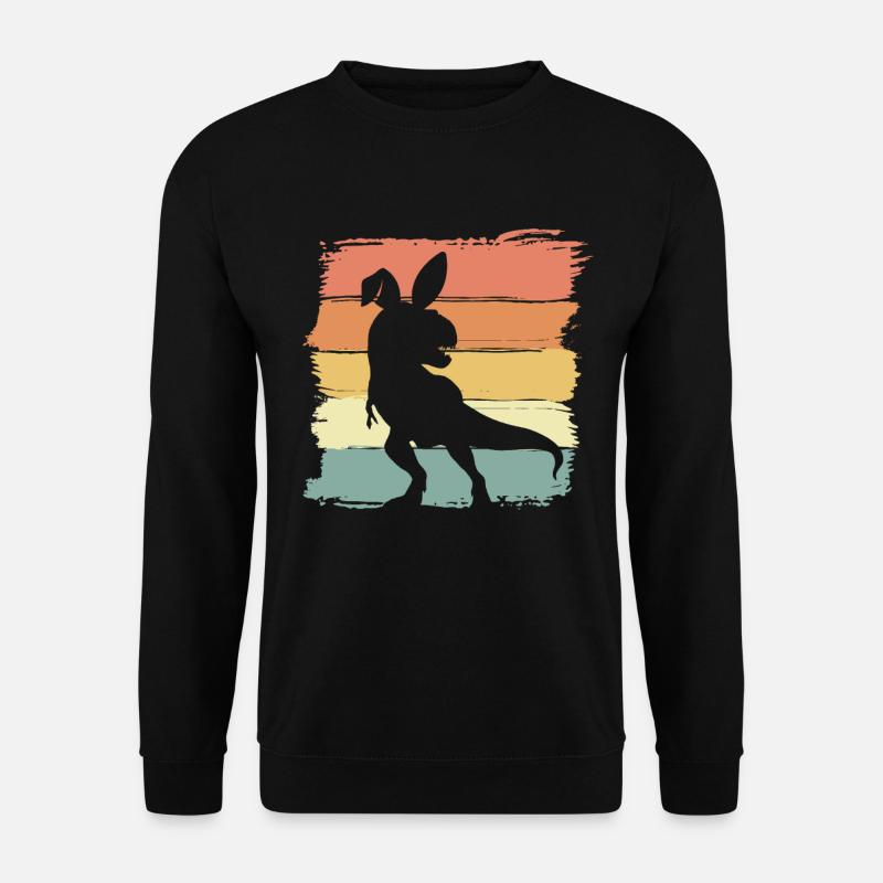 Easter Dinosaur retro - Unisex Sweatshirt - black