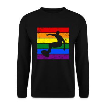 Surfen mit LGBTQ - Unisex Pullover - Schwarz - Vorne - Alina (178cm) & Michal (187cm)