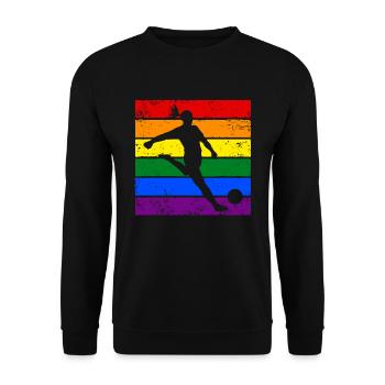 Frauenfußball LGBTQ - Unisex Pullover - Schwarz - Vorne - Alina (178cm) & Michal (187cm)