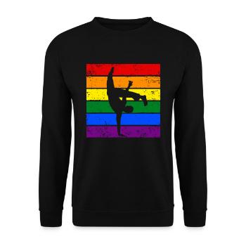 Capoeira LGBTQ - Unisex Sweatshirt - black - Front - Alina (178cm) & Michal (187cm)