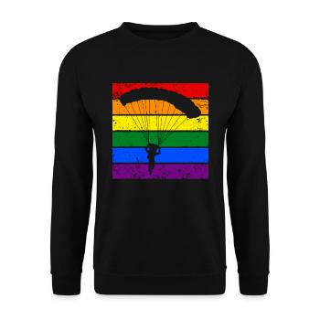 Parachute LGBTQ - Unisex Sweatshirt - black - Front - Alina (178cm) & Michal (187cm)