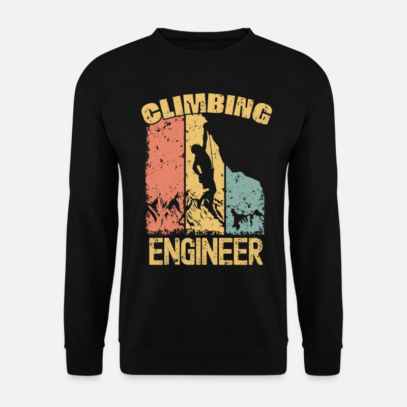Climbing Engineer retro - Unisex Sweatshirt - black