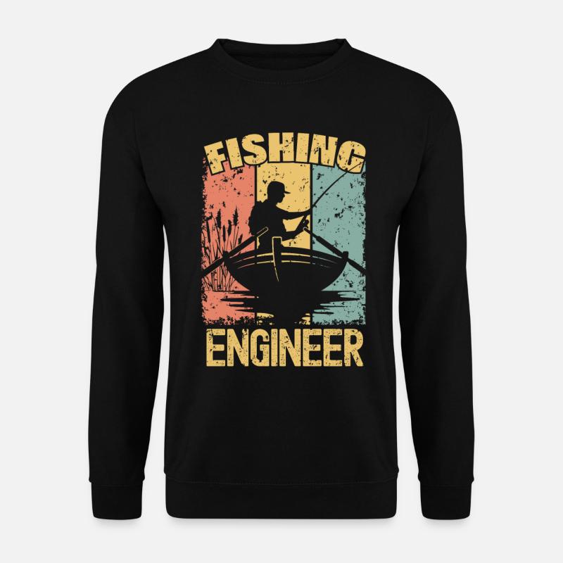 Fishing Engineer retro - Unisex Sweatshirt - black