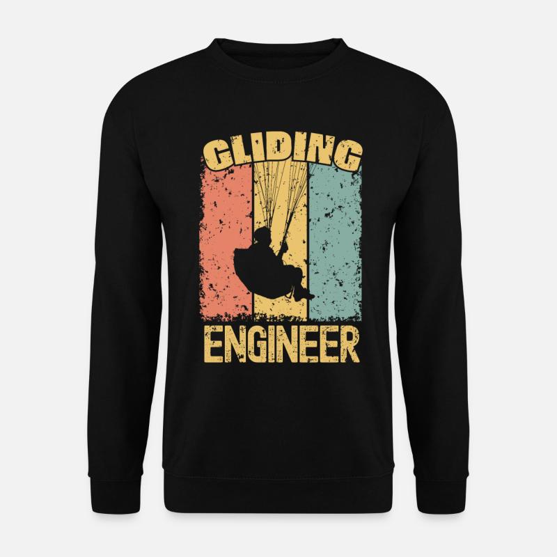 Paragliding Engineer retro - Unisex Sweatshirt - black