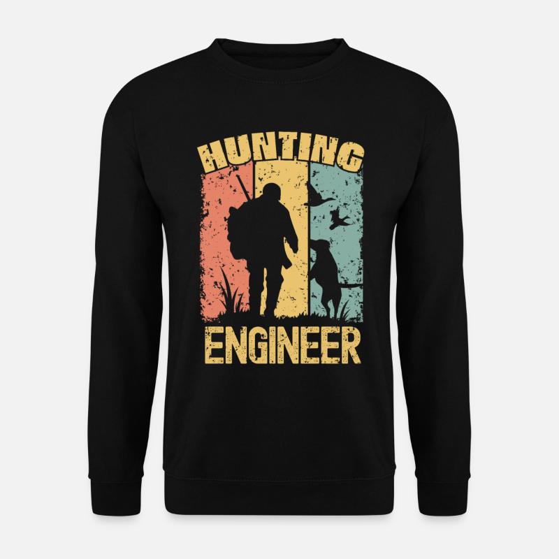 Jagdingenieur retro - Unisex Pullover - Schwarz