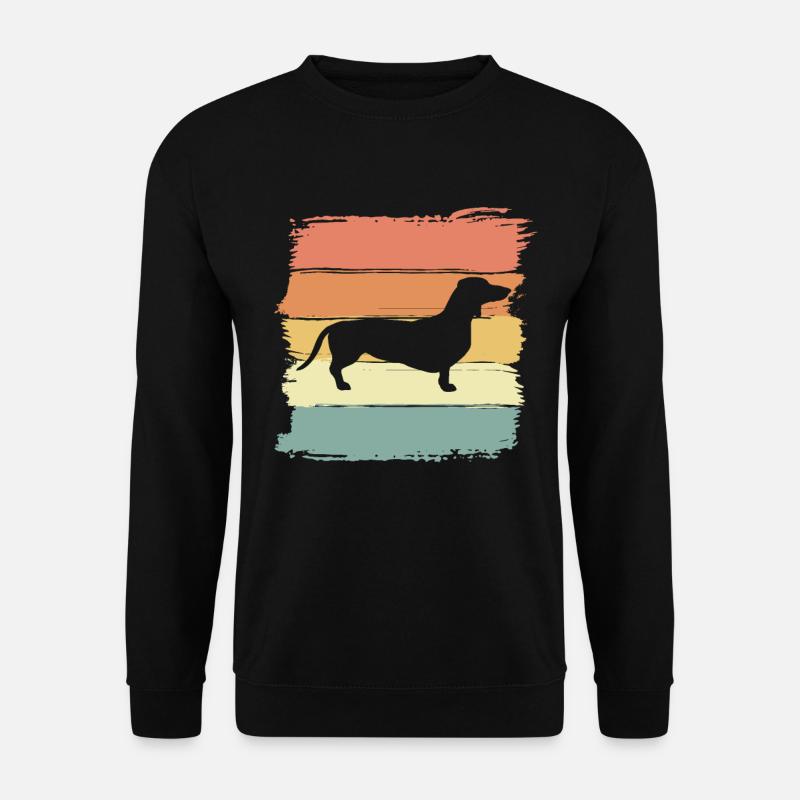 Dachshund retro - Unisex Sweatshirt - black