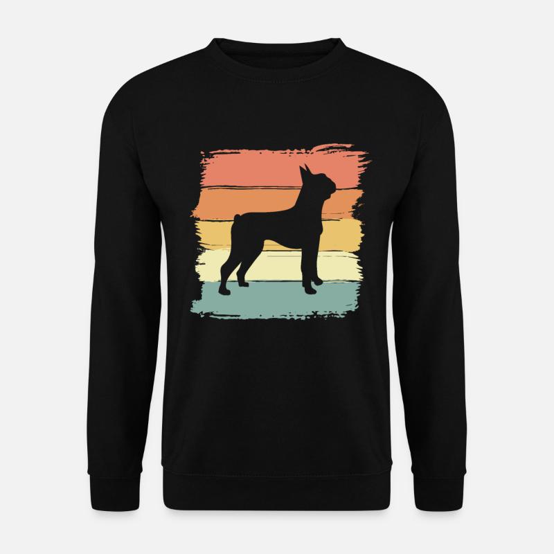 Boston-Terrier Retro - Unisex Pullover - Schwarz