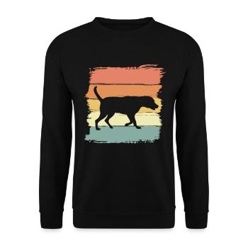 Labrador Retro - Unisex Pullover - Schwarz - Vorne - Alina (178cm) & Michal (187cm)