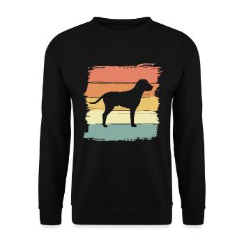 Pointer retro - Unisex Sweatshirt - black - Front - Alina (178cm) & Michal (187cm)