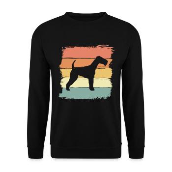 Schnauzer retro - Unisex Sweatshirt - black - Front - Alina (178cm) & Michal (187cm)