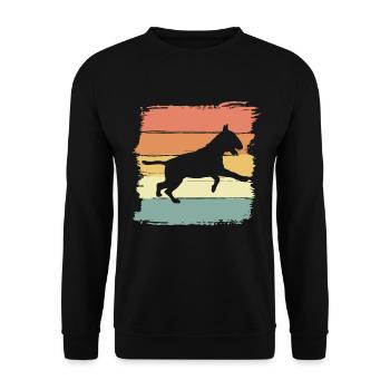 Pit-bull retro - Unisex Sweatshirt - black - Front - Alina (178cm) & Michal (187cm)
