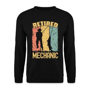 Mécanicien de pêche à la retraite - Sweat-shirt Unisexe - noir - Devant - Alina (178cm) & Michal (187cm)