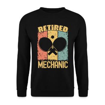 Table-tennis retired mechanic - Unisex Sweatshirt - black - Front - Alina (178cm) & Michal (187cm)
