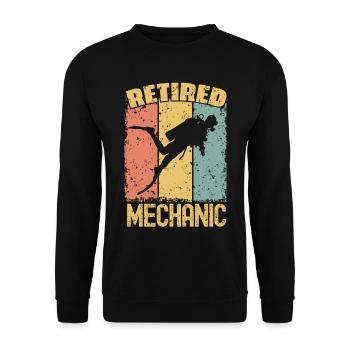 Mécanicien de plongée à la retraite - Sweat-shirt Unisexe - noir - Devant - Alina (178cm) & Michal (187cm)