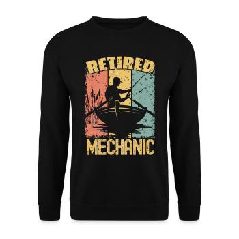 Mécanicien de pêche à la retraite - Sweat-shirt Unisexe - noir - Devant - Alina (178cm) & Michal (187cm)
