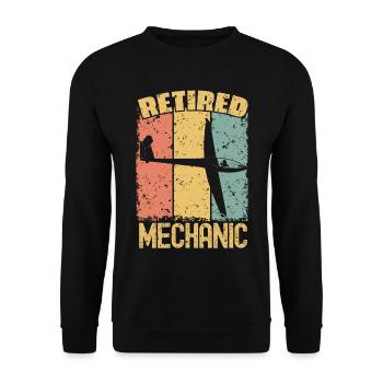 Mécanicien de vol à voile à la retraite - Sweat-shirt Unisexe - noir - Devant - Alina (178cm) & Michal (187cm)