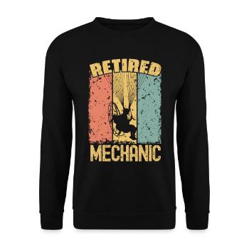 Paramoteur mécanicien à la retraite - Sweat-shirt Unisexe - noir - Devant - Alina (178cm) & Michal (187cm)