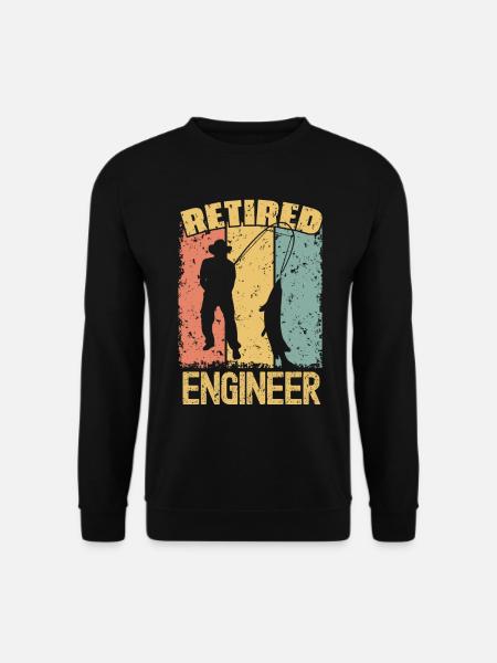 Fishing retired engineer - Unisex Sweatshirt - black