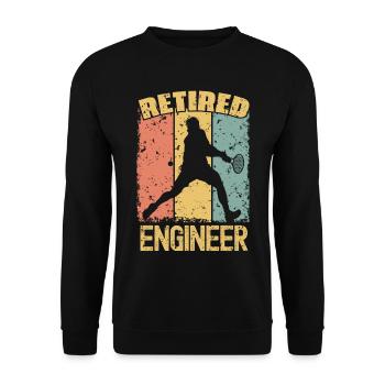 Tennis retired engineer - Unisex Sweatshirt - black - Front - Alina (178cm) & Michal (187cm)