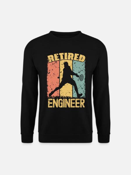 Tennis retired engineer - Unisex Sweatshirt - black
