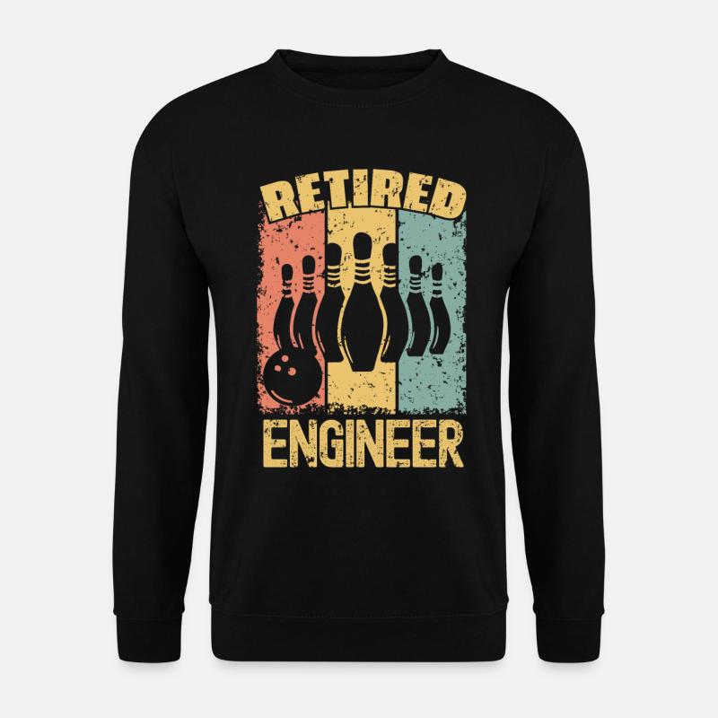 Bowling retired engineer - Unisex Sweatshirt - black