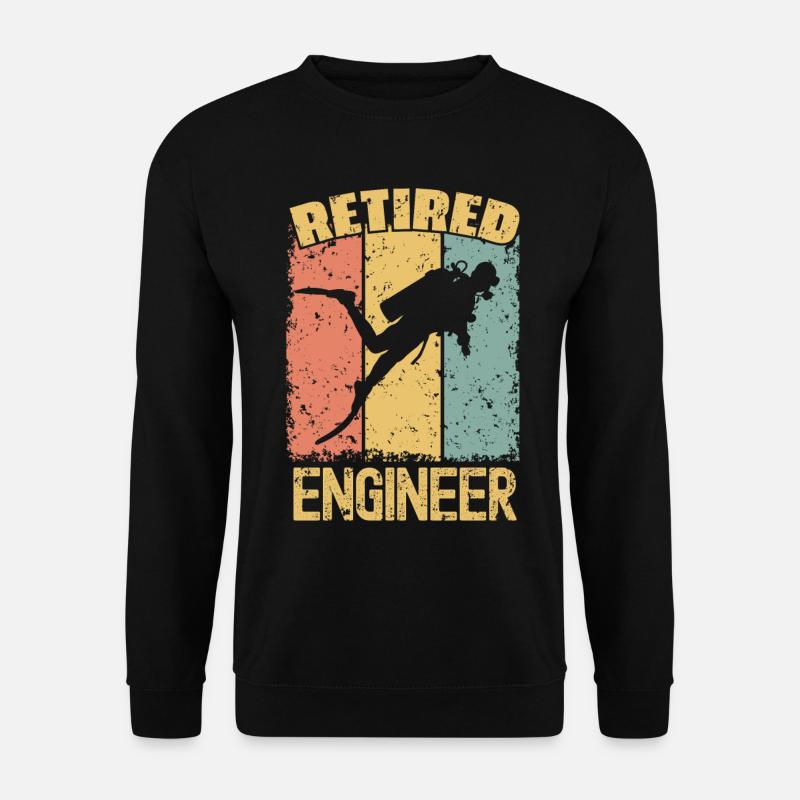 Diving retired engineer - Unisex Sweatshirt - black