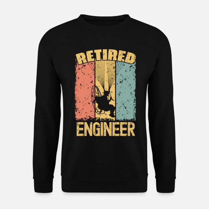 Paramotoring retired engineer - Unisex Sweatshirt - black