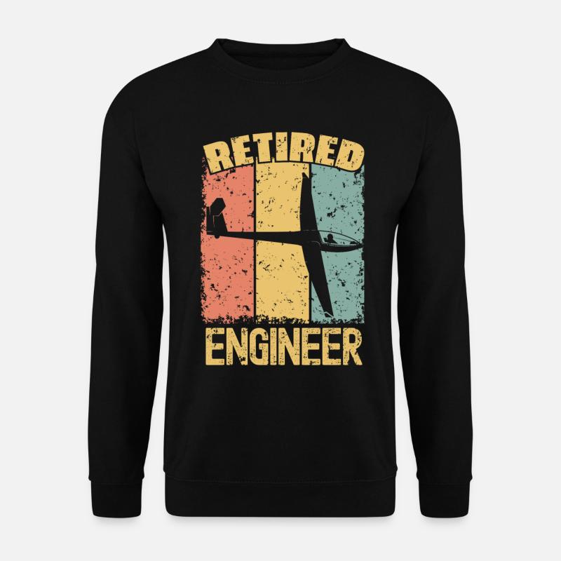 Gliding retired engineer - Unisex Sweatshirt - black