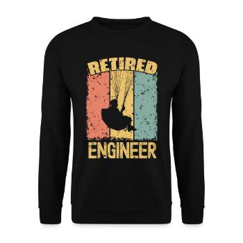 Paragliding retired engineer - Unisex Sweatshirt - black - Front - Alina (178cm) & Michal (187cm)