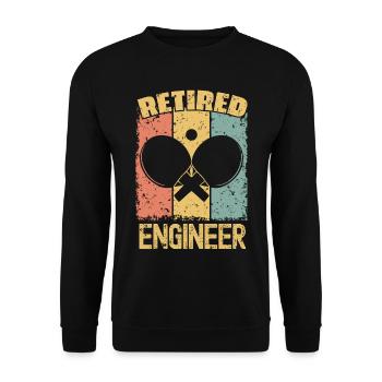 Table-tennis retired engineer - Unisex Sweatshirt - black - Front - Alina (178cm) & Michal (187cm)