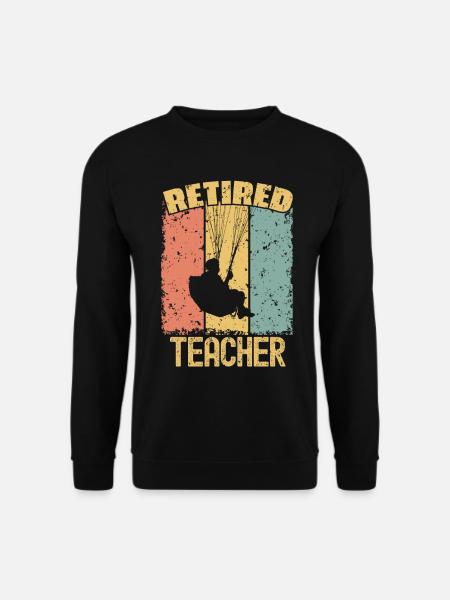 Paragliding retired teacher - Unisex Sweatshirt - black