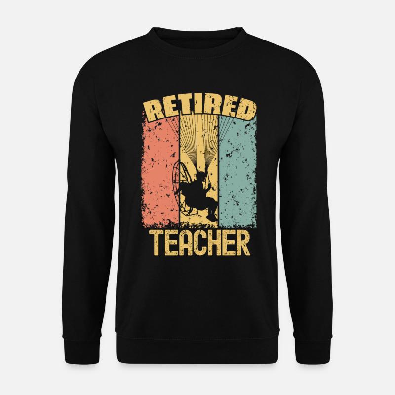 Paramotoring retired teacher - Unisex Sweatshirt - black