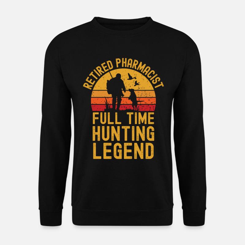 Pensionierte Apotheker-Jagdlegende - Unisex Pullover - Schwarz