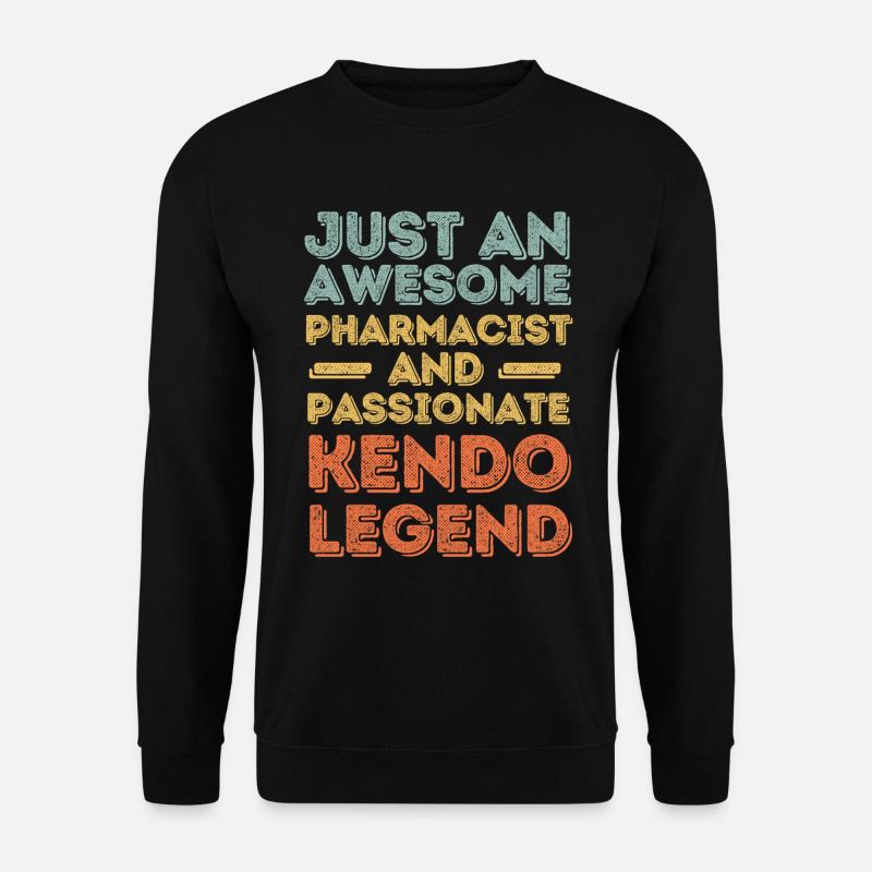 Pharmacist Kendo legend retro - Unisex Sweatshirt - black