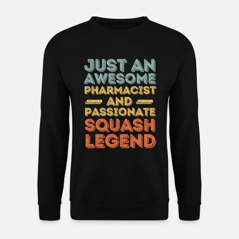 Pharmacist Squash legend retro - Unisex Sweatshirt - black