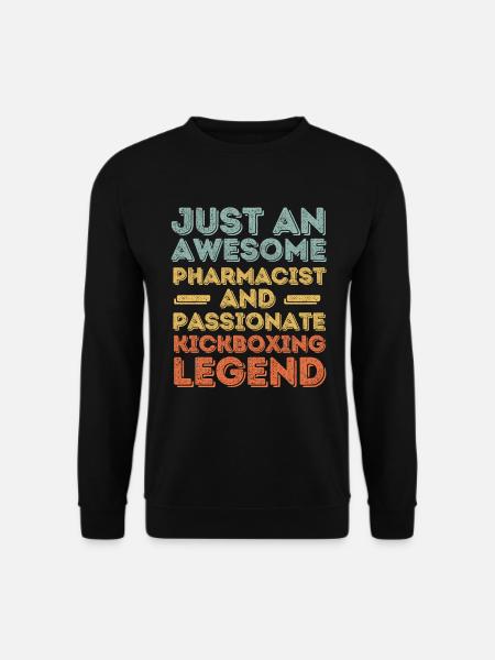 Pharmacist Kickboxing legend retro - Unisex Sweatshirt - black