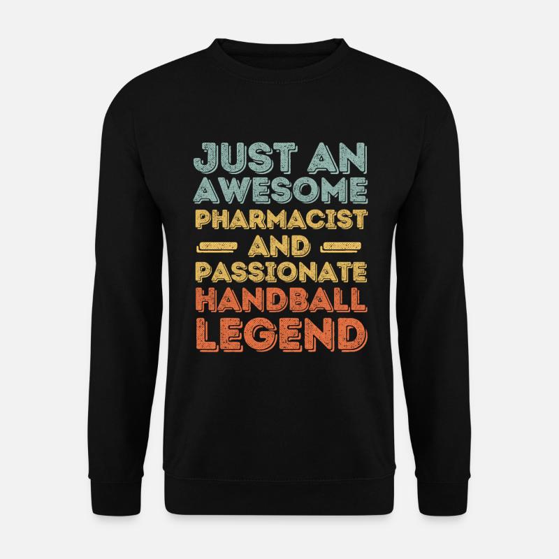 Pharmacist Handball legend retro - Unisex Sweatshirt - black