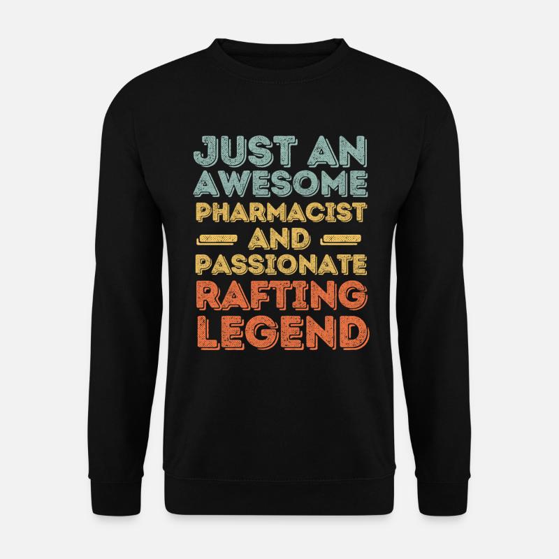 Pharmacist Rafting legend retro - Unisex Sweatshirt - black