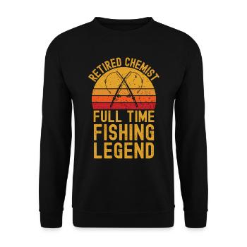 Légende de la pêche à la chimiste à la retraite - Sweat-shirt Unisexe - noir - Devant - Alina (178cm) & Michal (187cm)