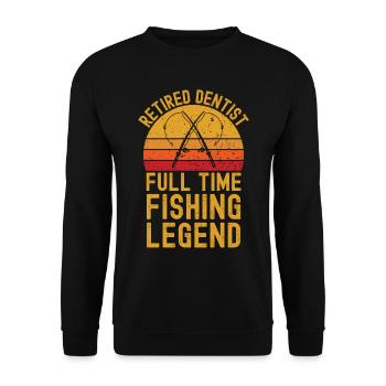 Légende de la pêche dentaire à la retraite - Sweat-shirt Unisexe - noir - Devant - Alina (178cm) & Michal (187cm)