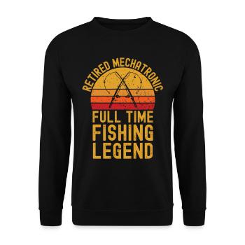 Légende de la pêche mécatronique à la retraite - Sweat-shirt Unisexe - noir - Devant - Alina (178cm) & Michal (187cm)
