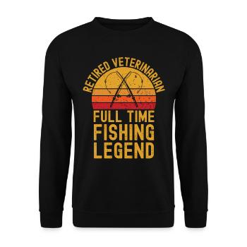 Pensionierter Tierarzt Angellegende - Unisex Pullover - Schwarz - Vorne - Alina (178cm) & Michal (187cm)