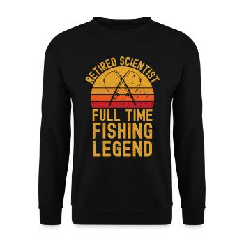 Légende de la pêche scientifique à la retraite - Sweat-shirt Unisexe - noir - Devant - Alina (178cm) & Michal (187cm)