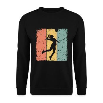 Women Volleyball retro - Unisex Sweatshirt - black - Front - Alina (178cm) & Michal (187cm)