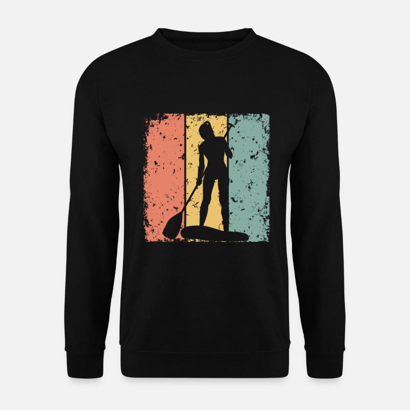 Damen Paddleboard retro - Unisex Pullover - Schwarz