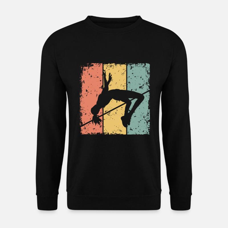 Damen Hochsprung Retro - Unisex Pullover - Schwarz