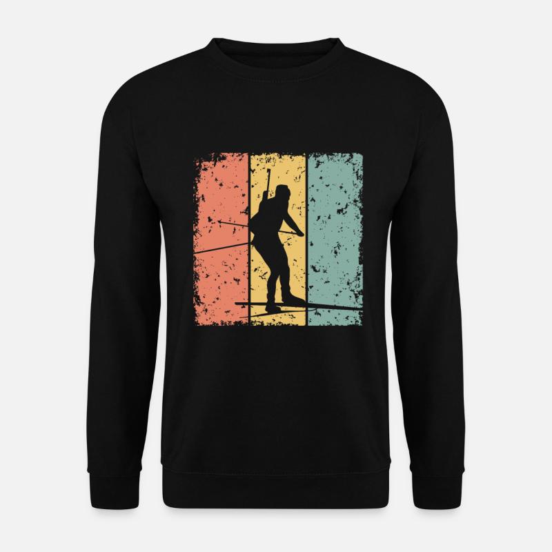 Biathlon Retro - Unisex Pullover - Schwarz