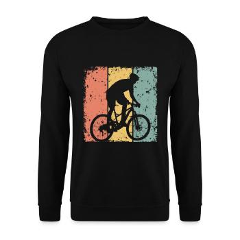 Biking retro - Unisex Sweatshirt - black - Front - Alina (178cm) & Michal (187cm)
